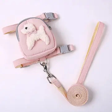 Escape-Proof Cat Harness & Leash: Puppy Backpack Design, Padded Fabric