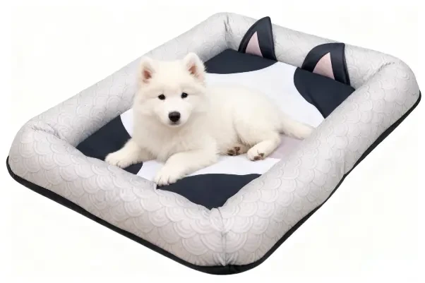 Ice Silk for Dog Cooling Bed Washable Dog Bed Cushion Mat with Non-slip