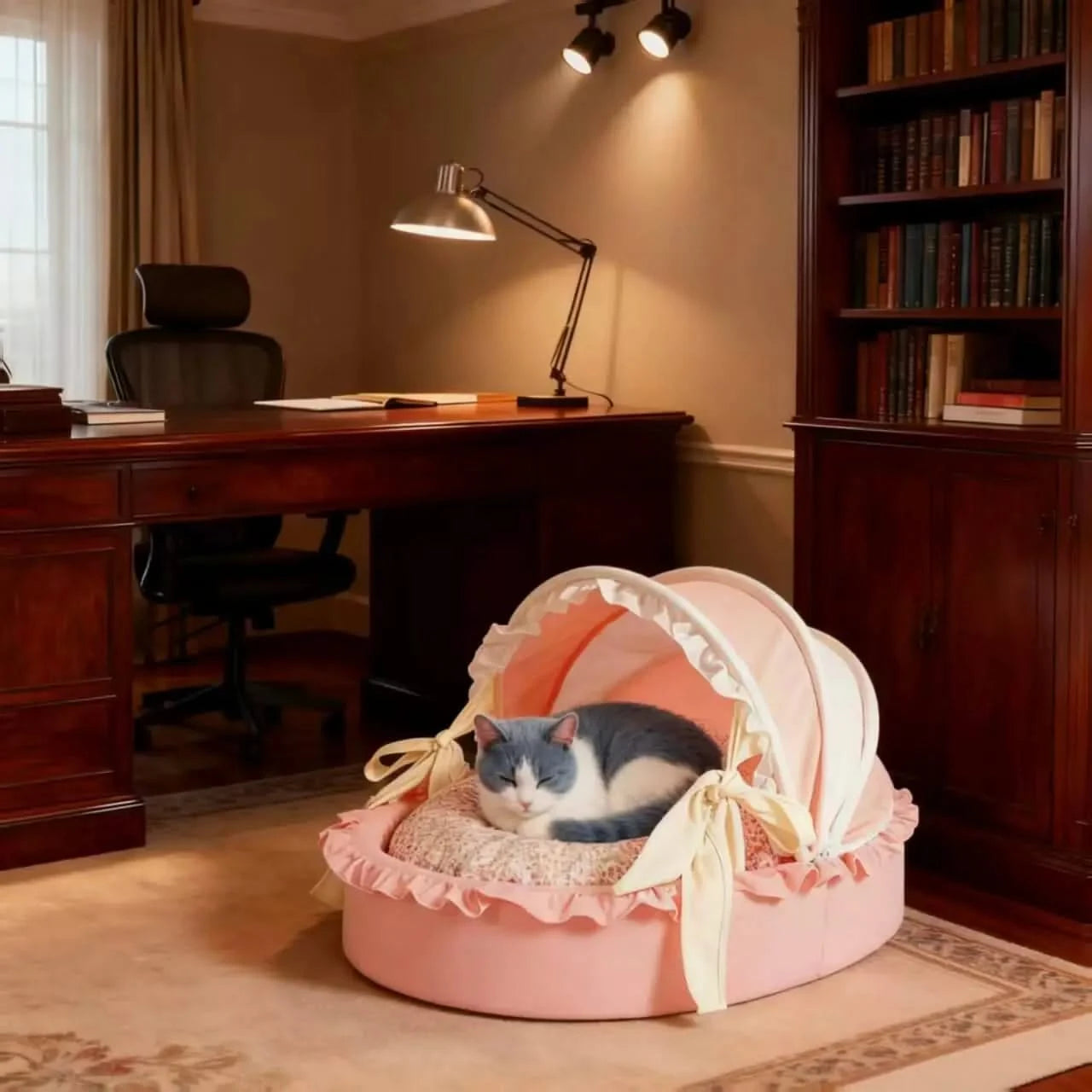 New Season Pet Bed Princess Style Washable Dog Basket House Removable Cushion.