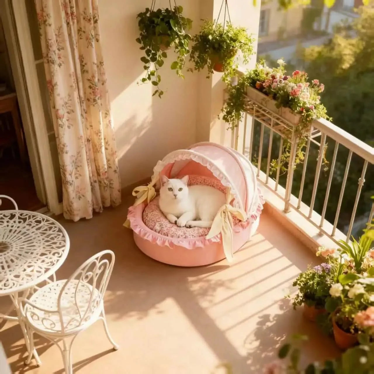 New Season Pet Bed Princess Style Washable Dog Basket House Removable Cushion.