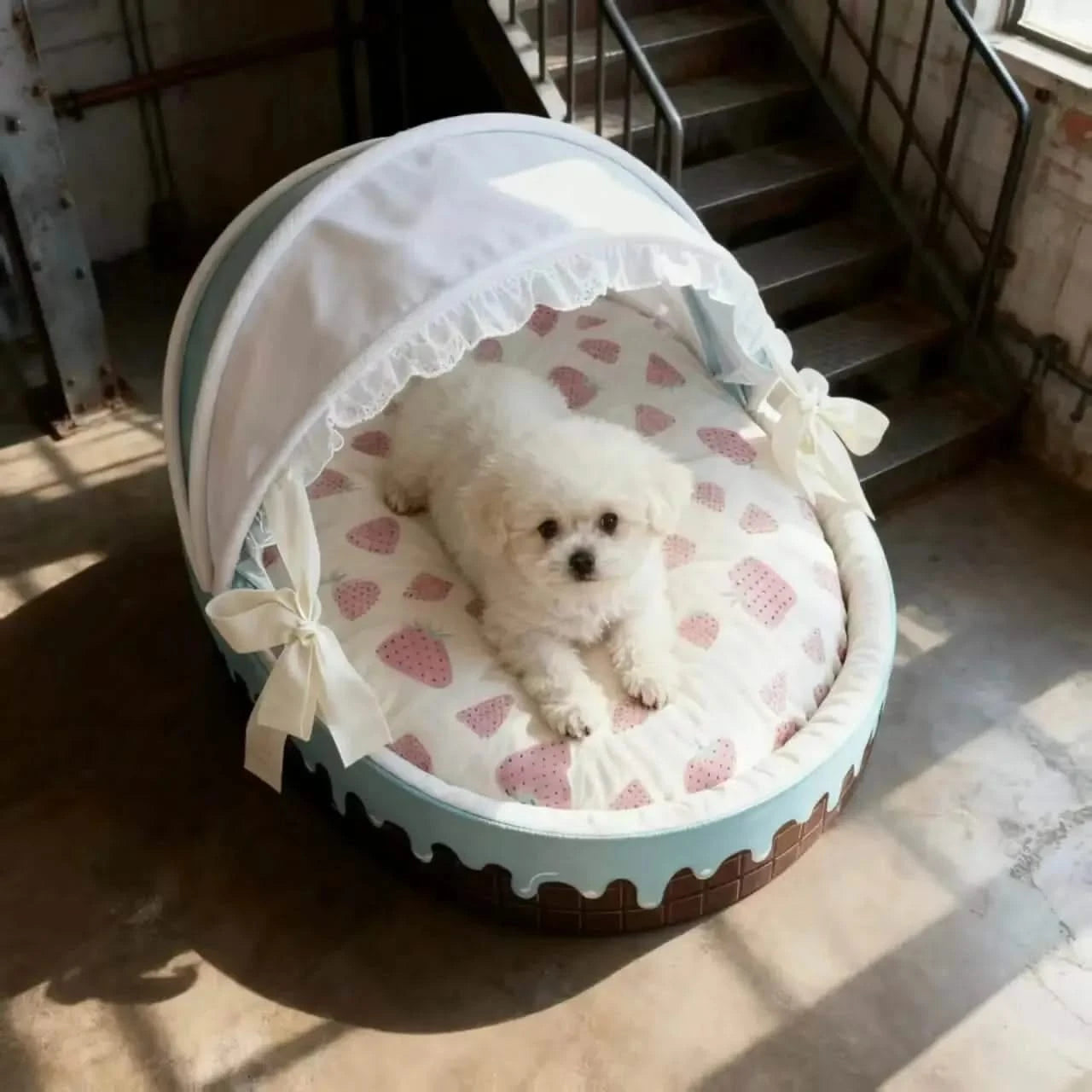 Indoor Dog Kennel Soft Playpen Booth Dogs Villa Luxury Small Dogs Cradle Beds Sleeping Teddy Large Doghouse Pets Supplies.