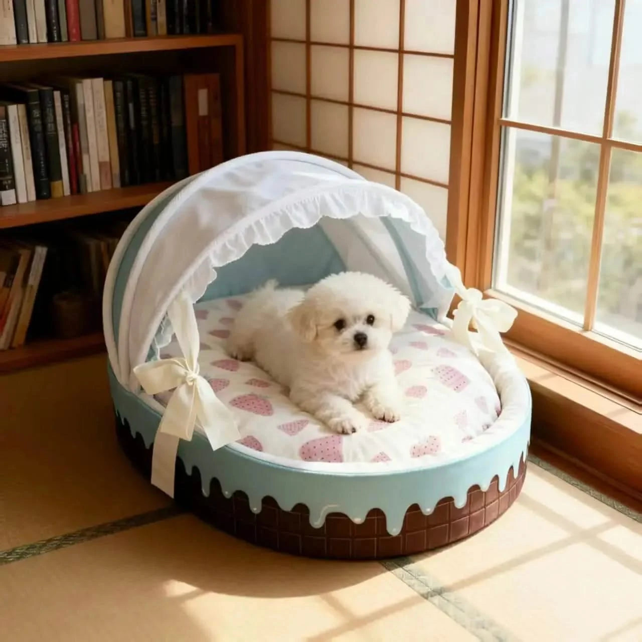 Indoor Dog Kennel Soft Playpen Booth Dogs Villa Luxury Small Dogs Cradle Beds Sleeping Teddy Large Doghouse Pets Supplies.