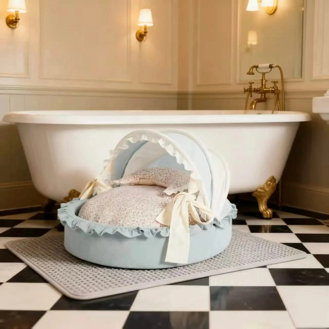 New Season Pet Bed Princess Style Washable Dog Basket House Removable Cushion.