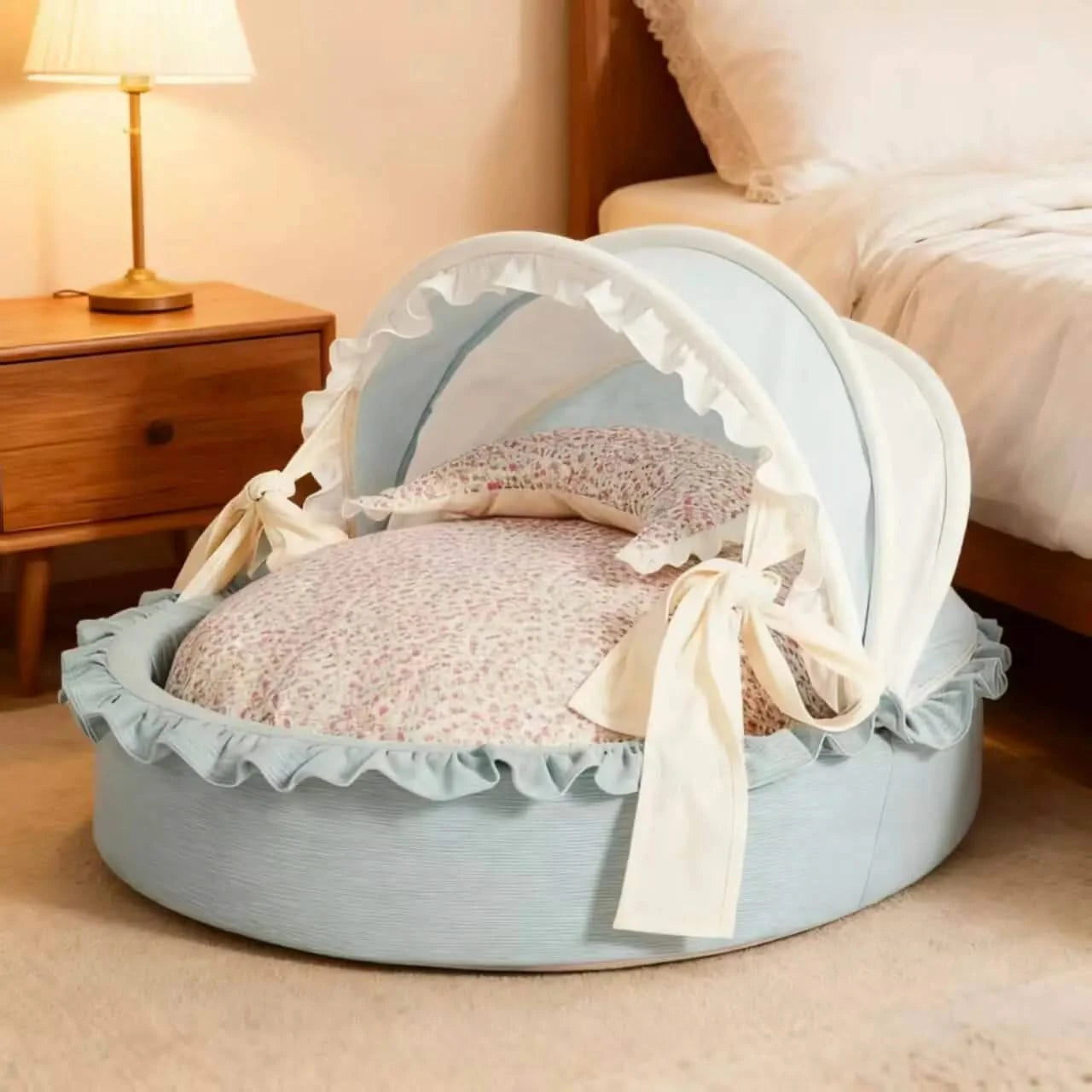 New Season Pet Bed Princess Style Washable Dog Basket House Removable Cushion.