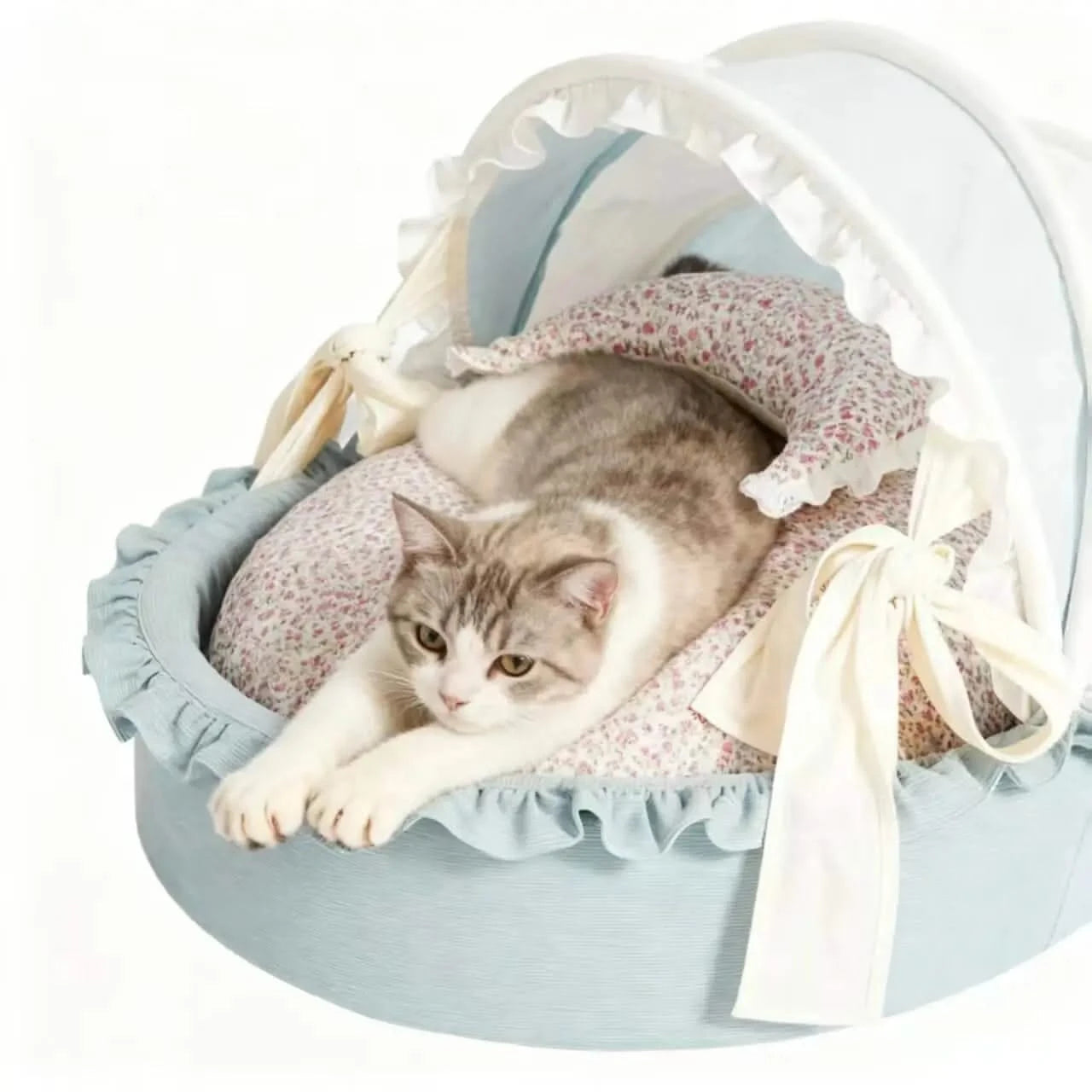 New Season Pet Bed Princess Style Washable Dog Basket House Removable Cushion.