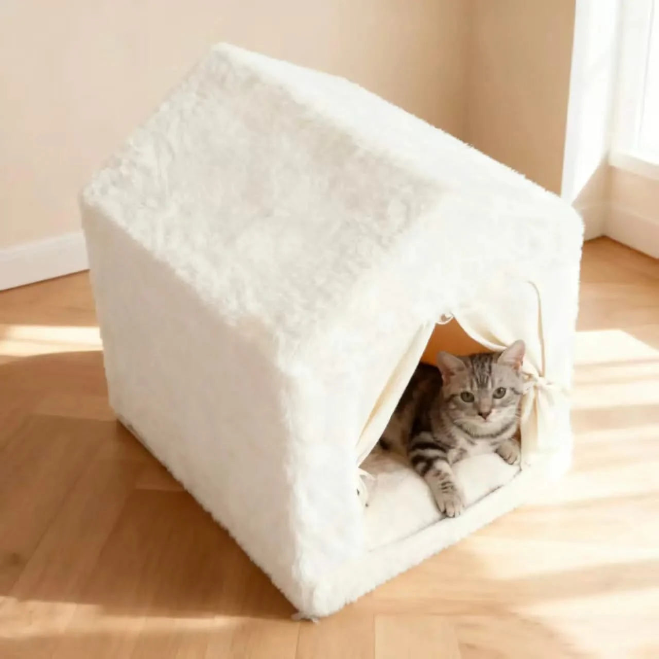 Easy Clean & Maintenance:The bed's easy-clean material makes upkeep a breeze, keeping your pet's space hygienic.