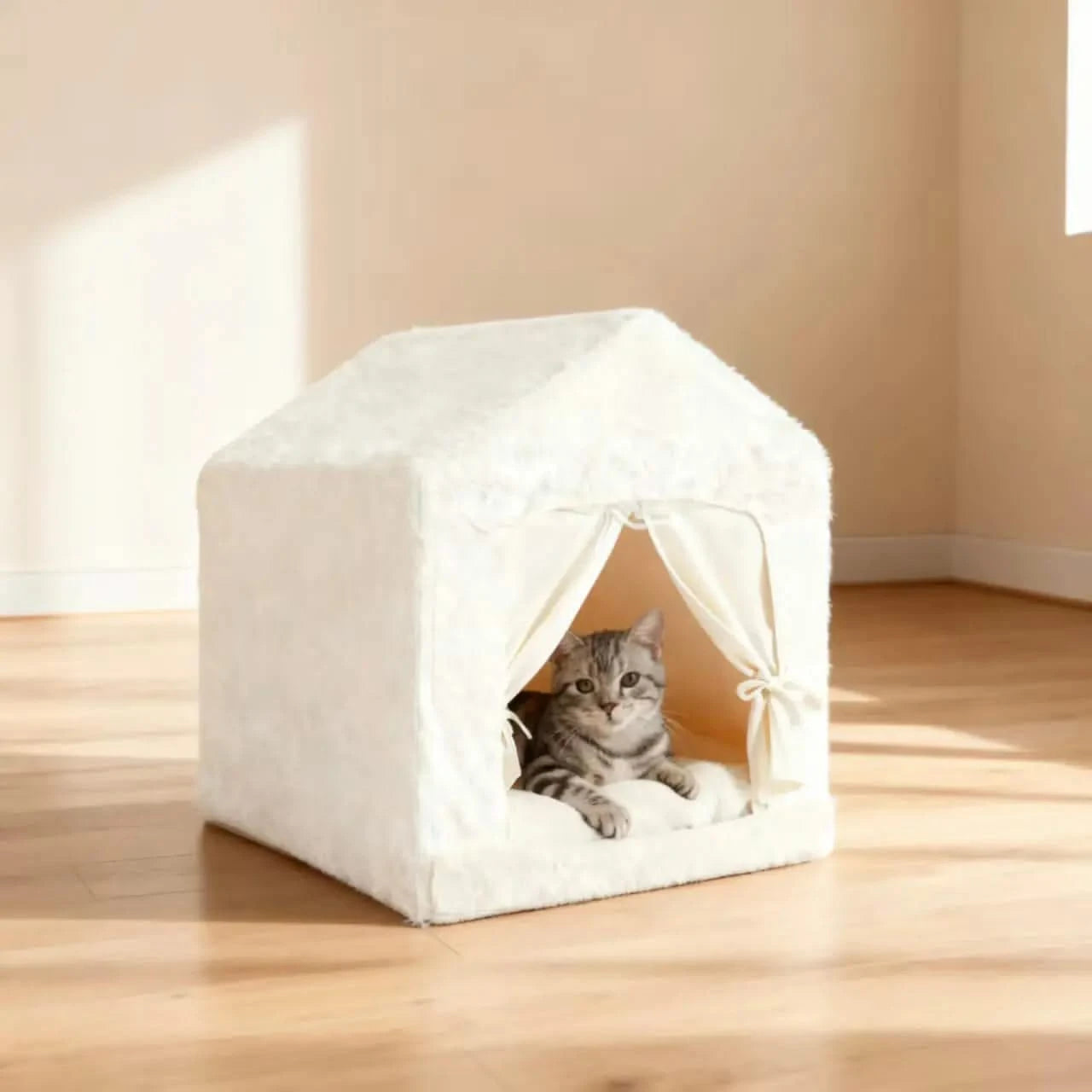 Easy Clean & Maintenance:The bed's easy-clean material makes upkeep a breeze, keeping your pet's space hygienic.