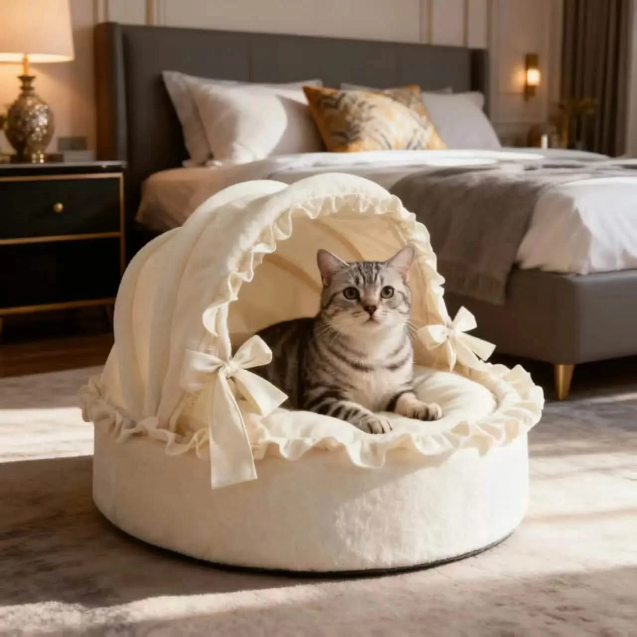 New Season Pet Bed Princess Style Washable Dog Basket House Removable Cushion.