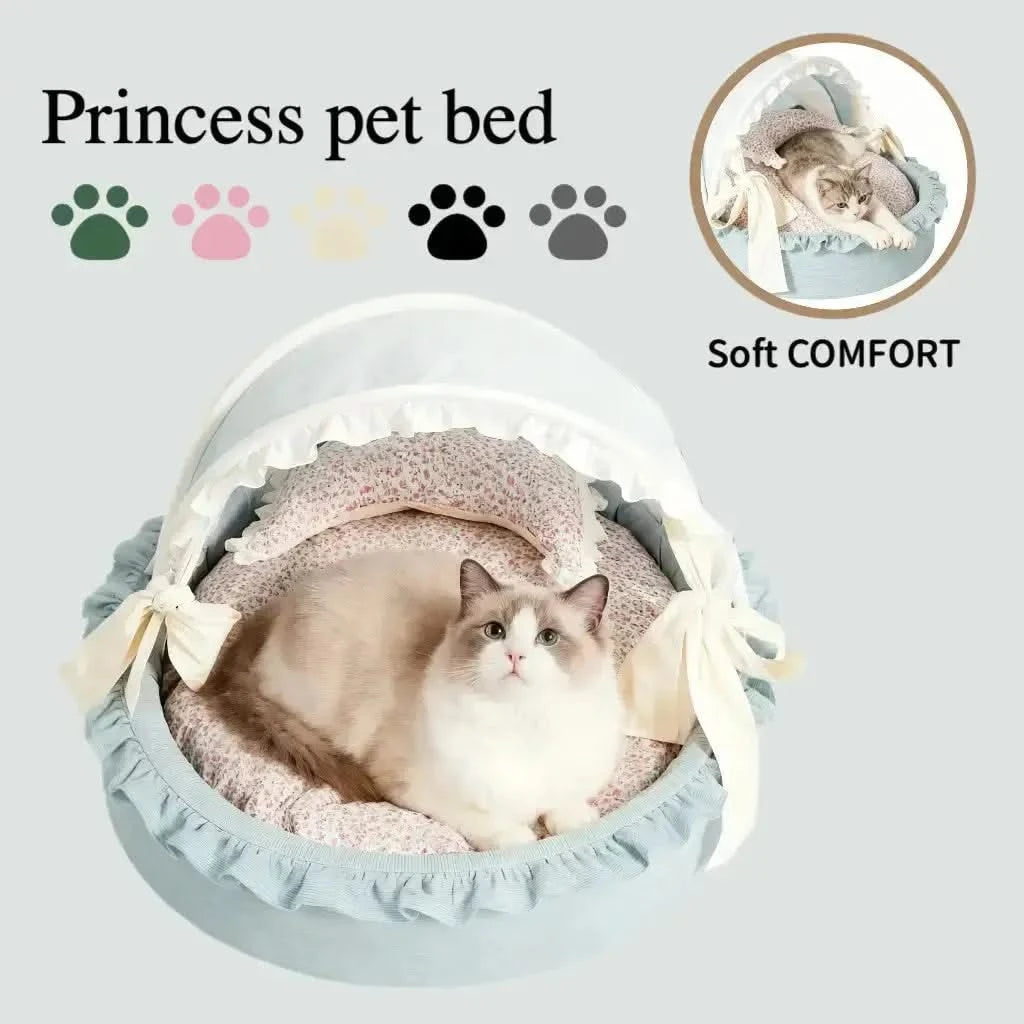 New Season Pet Bed Princess Style Washable Dog Basket House Removable Cushion.