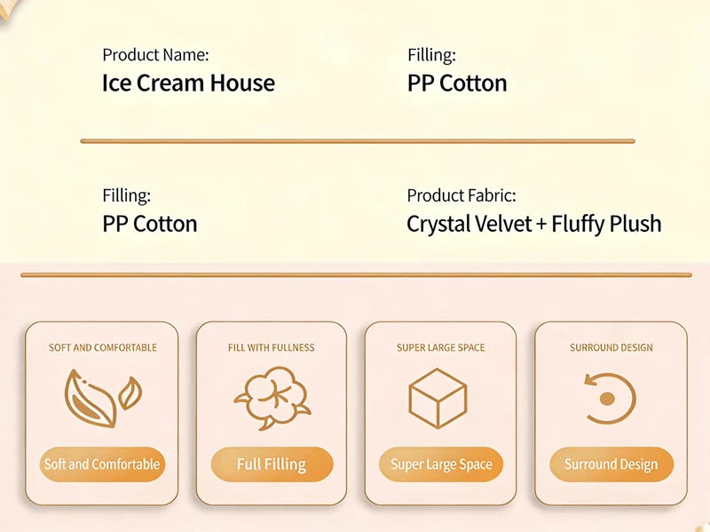 Comfortable Durable Cat Nest: Pink-Beige Plush, 2 Sizes, Built-in Ball Toy for Cats