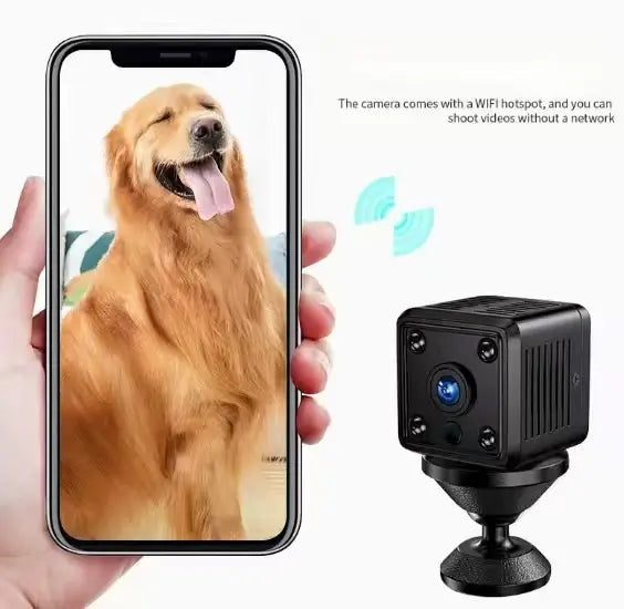 Compact Mini Camera - 400mAh Battery, Long Standby, Night Vision, Black