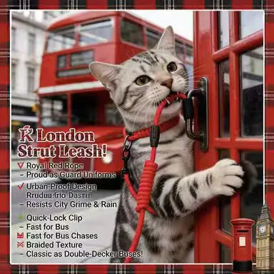 Shock-Absorbing Pet Leash: Padded Handle, Bungee Design