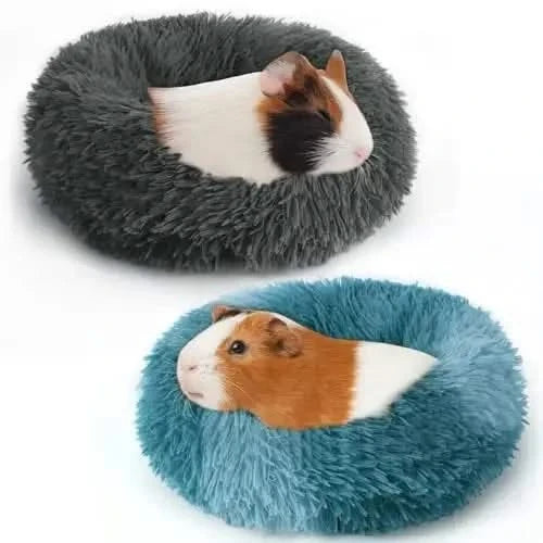 2-Pack Plush Warm Small Pet Beds for Guinea Pigs, Hamsters, Rabbits, Ferrets - 2cuddly