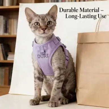 Escape-Proof Cat Harness: Breathable Mesh, Ear Accent