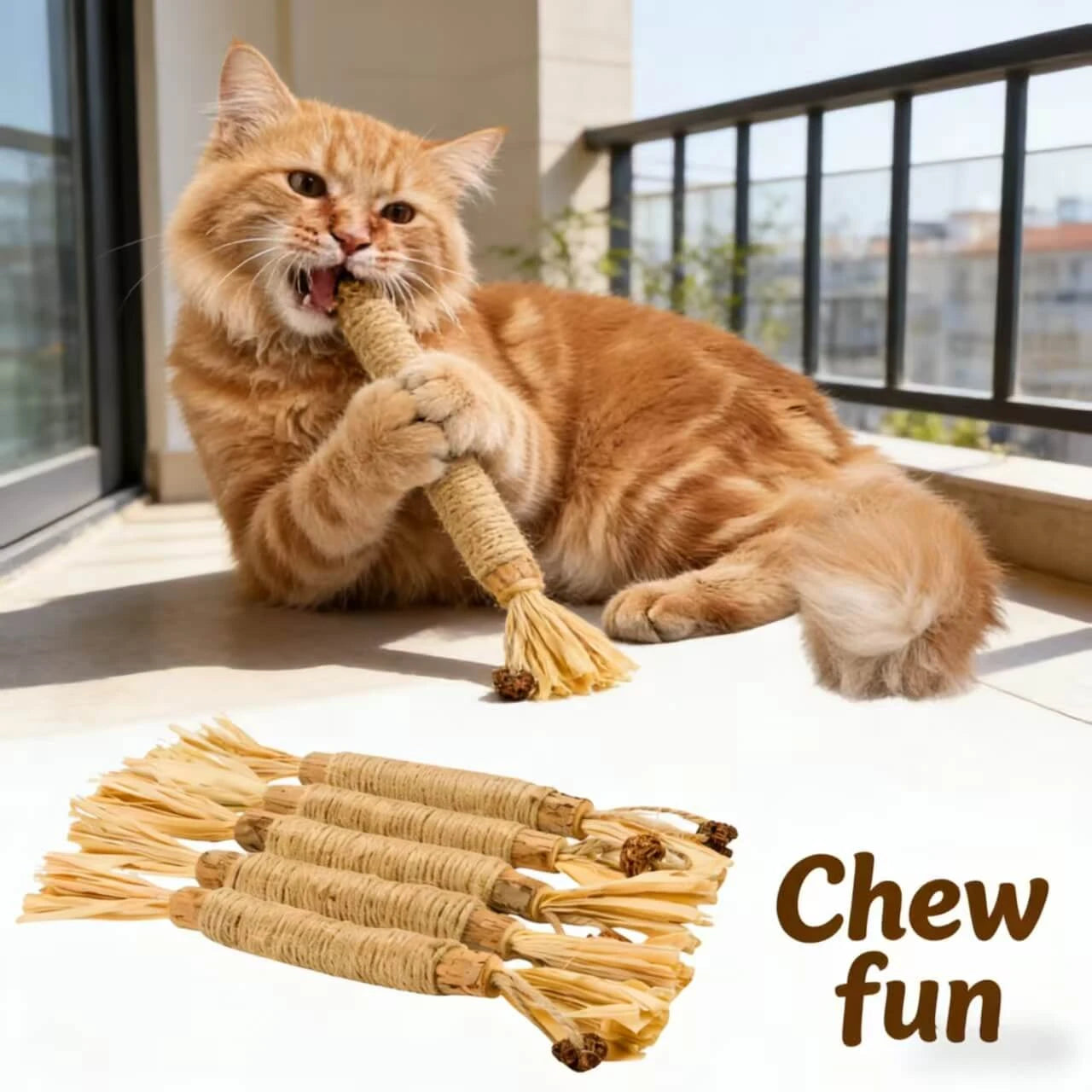 Scent & Chew Interactive Silvervine Cat Sticks - Natural Wood Cat Chew Toys