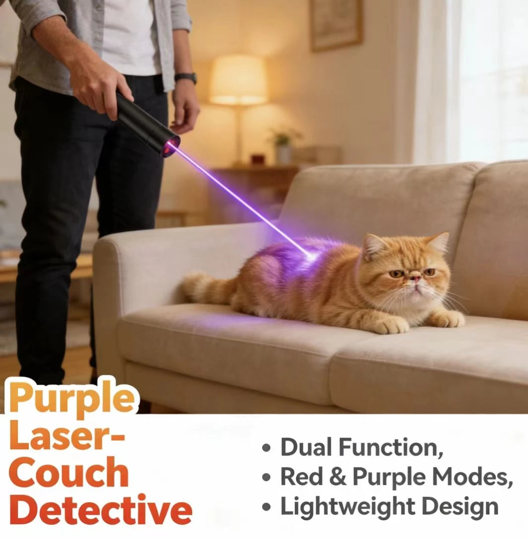 Dual-Function Cat Tool - Interactive Laser Toy & UV Ringworm Detection Light