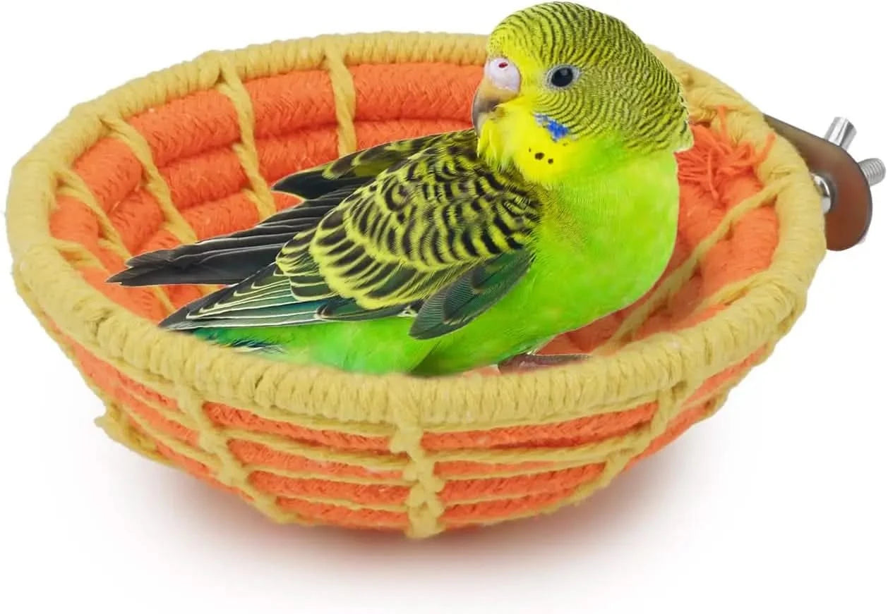 Hypeety Cozy Cotton Rope Bird Nest: Breeding Hatch House for Small Parrots