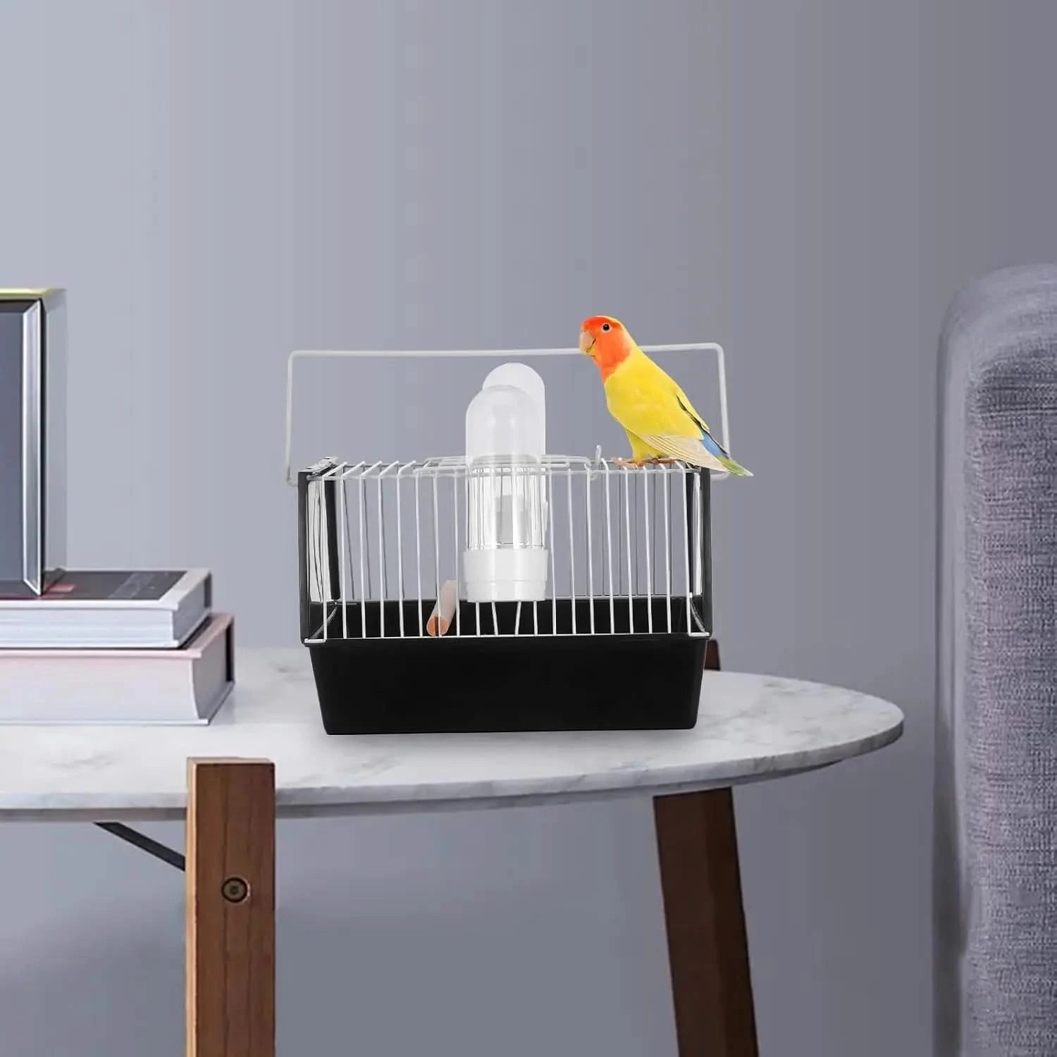 Compact Portable Bird Travel Cage for Small Parrots Parakeets Finches Handheld Carrier