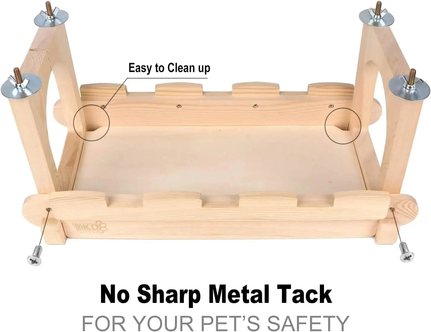 YKD Natural Wood Suspension Bridge for Chinchillas, Sugar Gliders, Rats, Squirrels