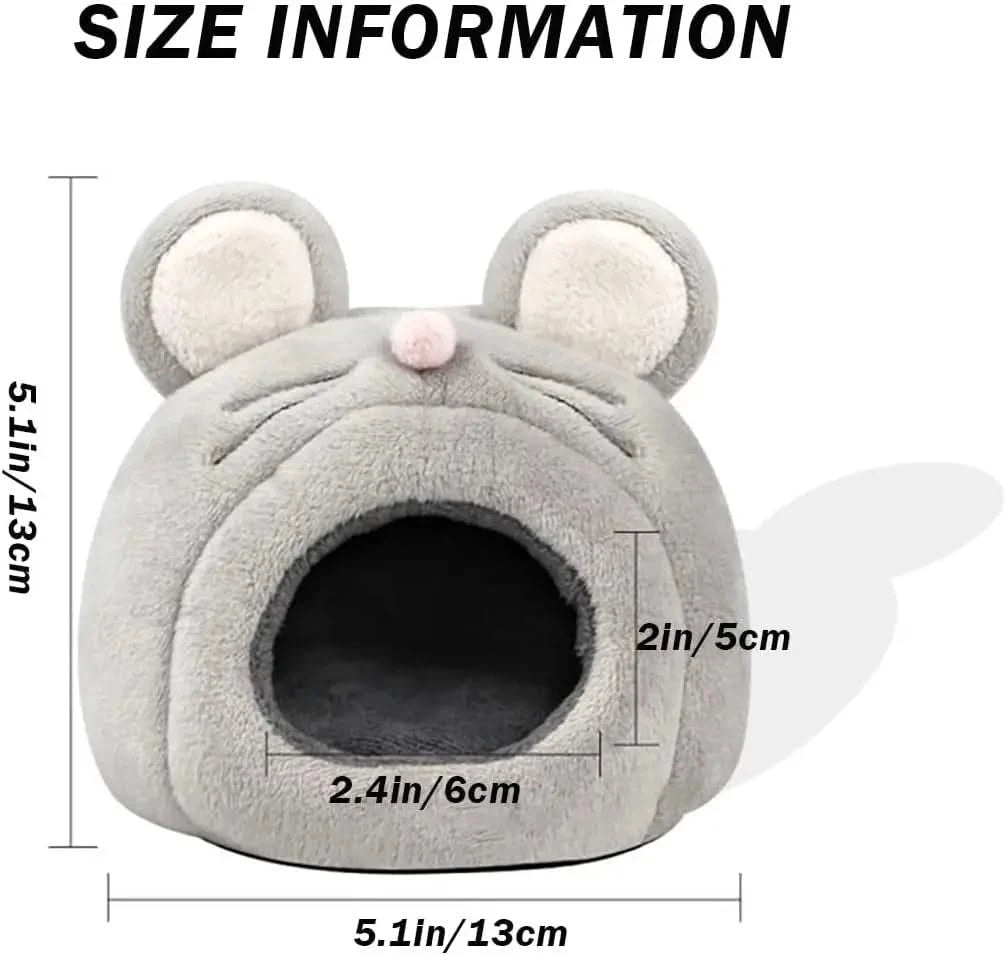 MANON ROSA Cozy Hamster Bed Cave Hideout, Adjustable Heating Pad for Small Pets