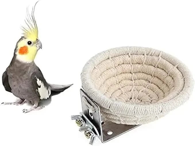 Handmade Cotton Rope Bird Nest for Budgies, Parakeets, Cockatiels, Small Parrots