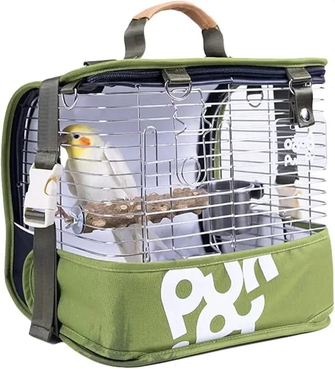 Wingle 4-in-1 Compact Bird Carrier Backpack Travel Cage for Small Parrots