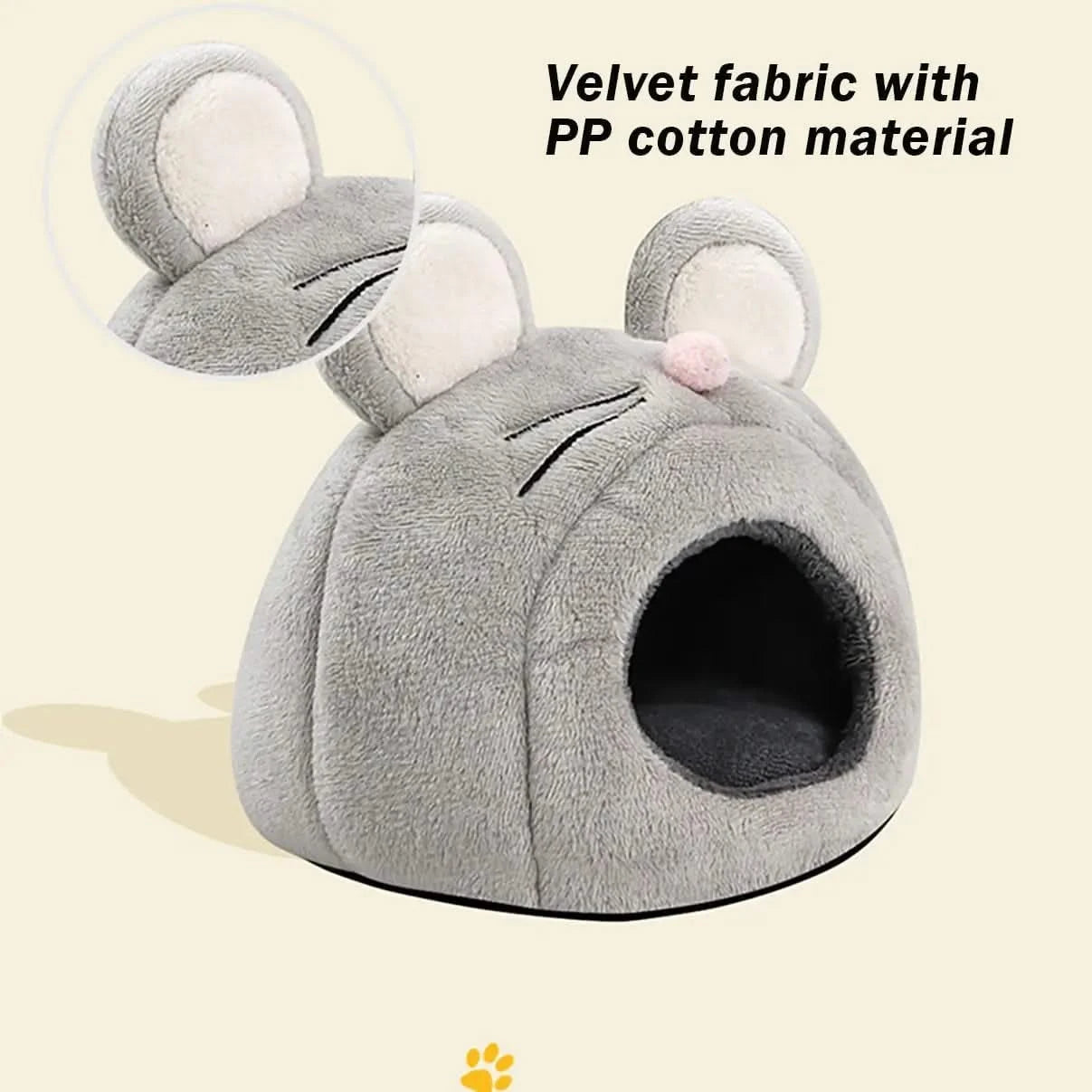 MANON ROSA Cozy Hamster Bed Cave Hideout, Adjustable Heating Pad for Small Pets