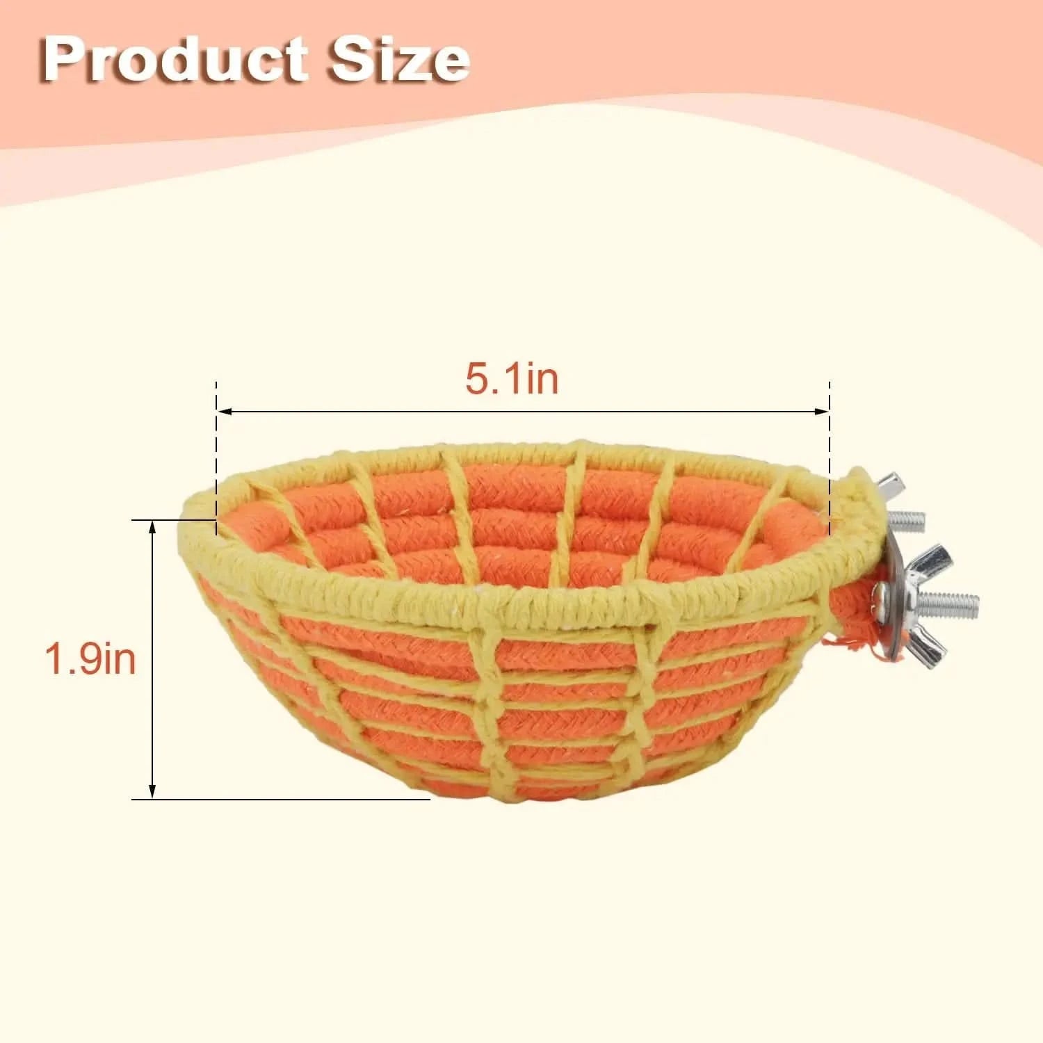 Hypeety Cozy Cotton Rope Bird Nest: Breeding Hatch House for Small Parrots