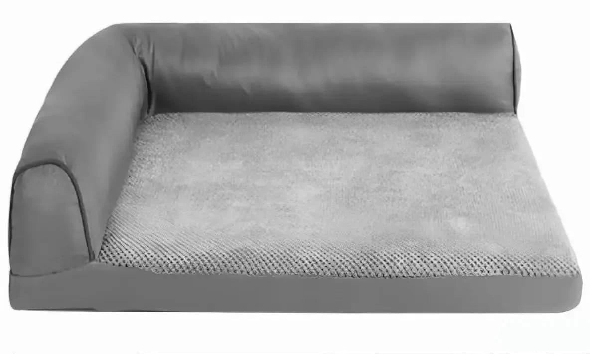 Pet Dog Bed Soft Cushion L Shaped Square Pillow Machine Washable Cover And Detachable Mat Cat House For Puppy Medium Large Dog.