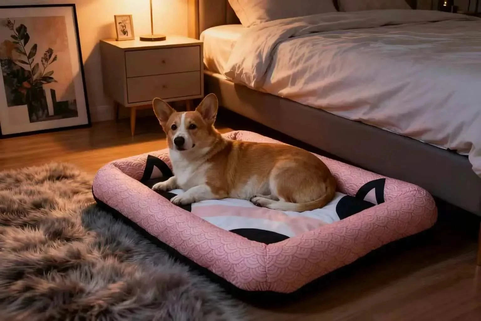 Ice Silk for Dog Cooling Bed Washable Dog Bed Cushion Mat with Non-slip