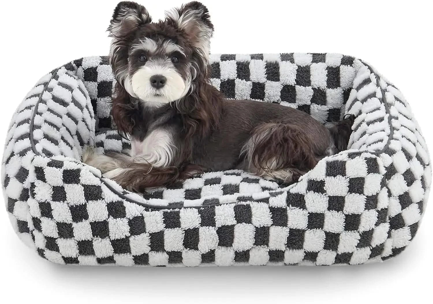 JOEJOY Calming Orthopedic Plush Cuddle Pet Bed for Small Dogs & Cats - Anti-Slip