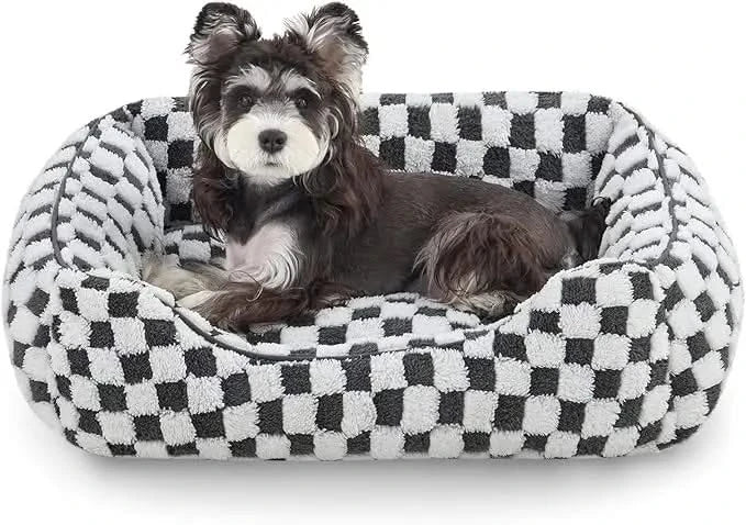 JOEJOY Calming Orthopedic Plush Cuddle Pet Bed for Small Dogs & Cats - Anti-Slip