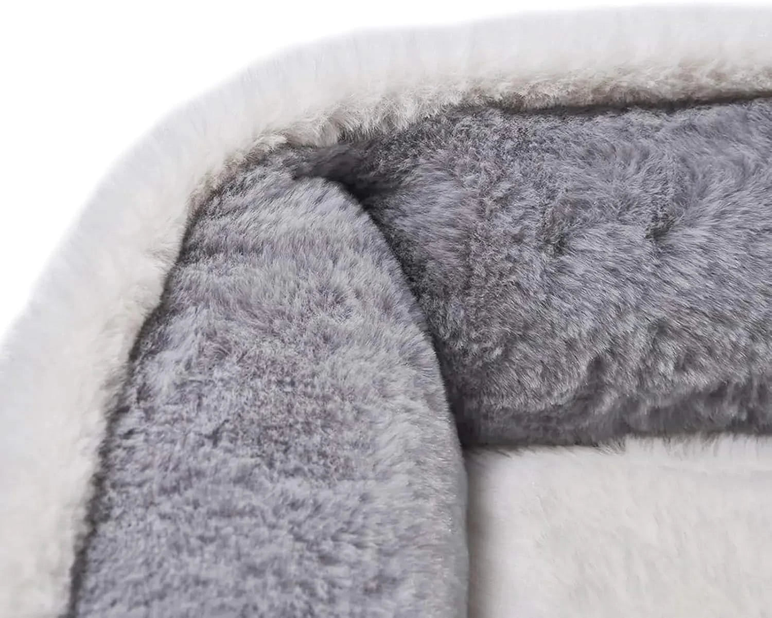 Luxury Gray Square Pet Bed: Soft, Washable, Anti-Slip, Perfect for Small Pets