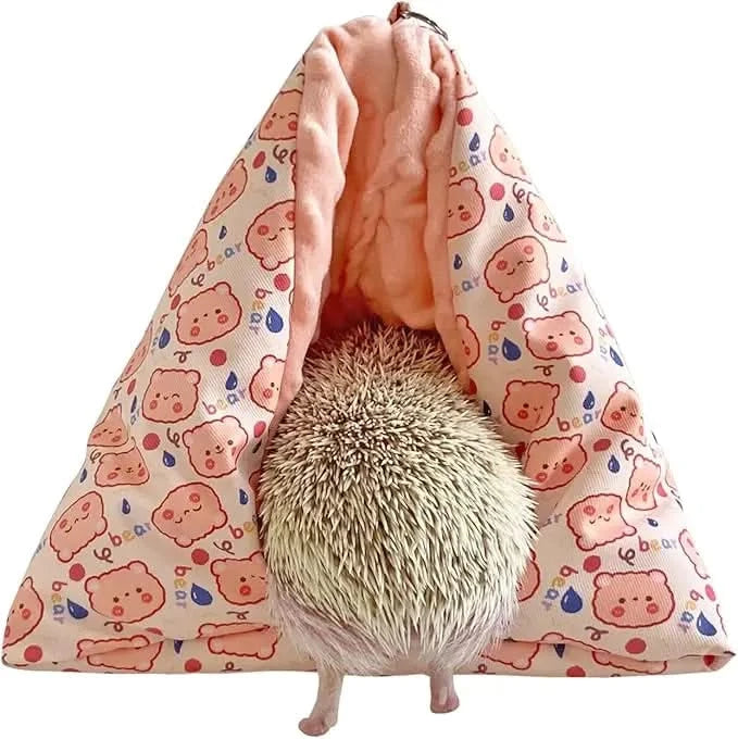 Cozy Fleece Cuddle Sack Sleeping Pouch for Hedgehogs Hamsters Sugar Gliders