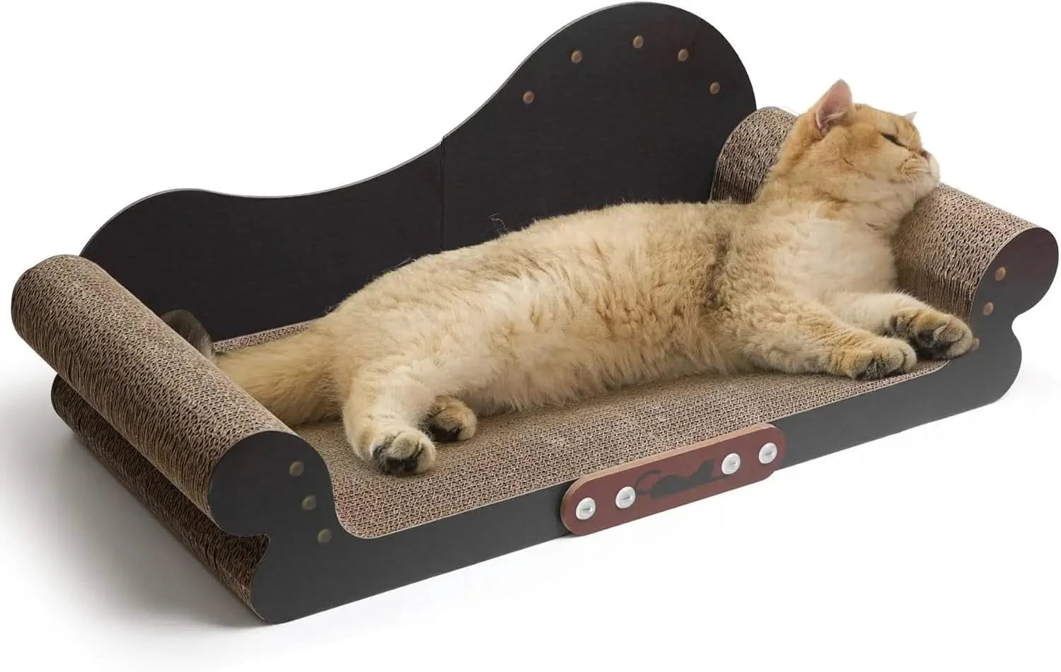 ComSaf 26-inch Extra Large Cat Scratcher Bed Lounge Durable Cardboard Couch