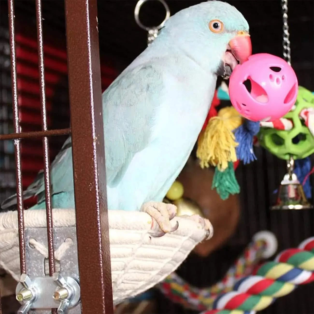 Handmade Cotton Rope Bird Nest for Budgies, Parakeets, Cockatiels, Small Parrots