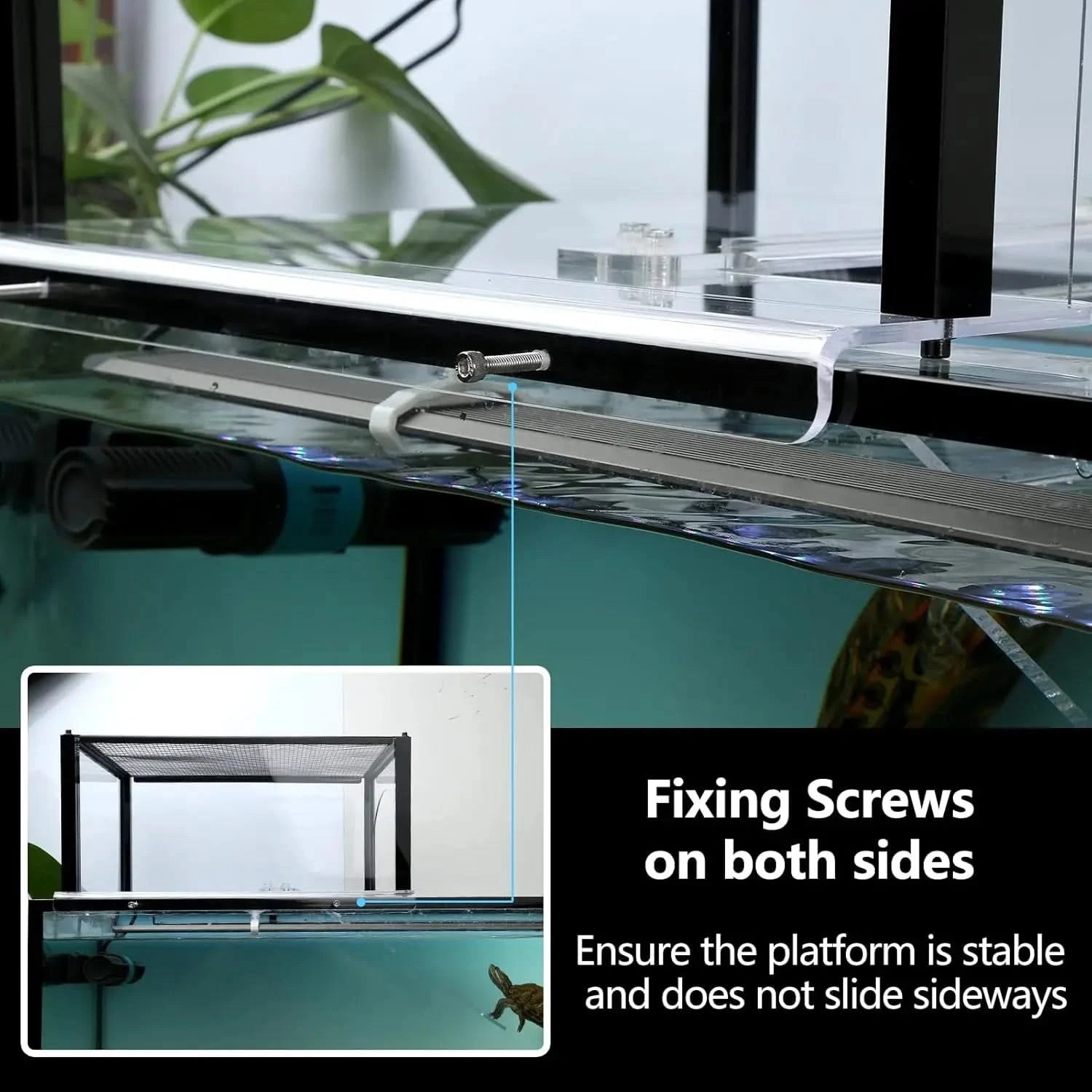 Premium Turtle Basking Platform for Aquatic Tanks - Spacious Reptile Ramp & Dock