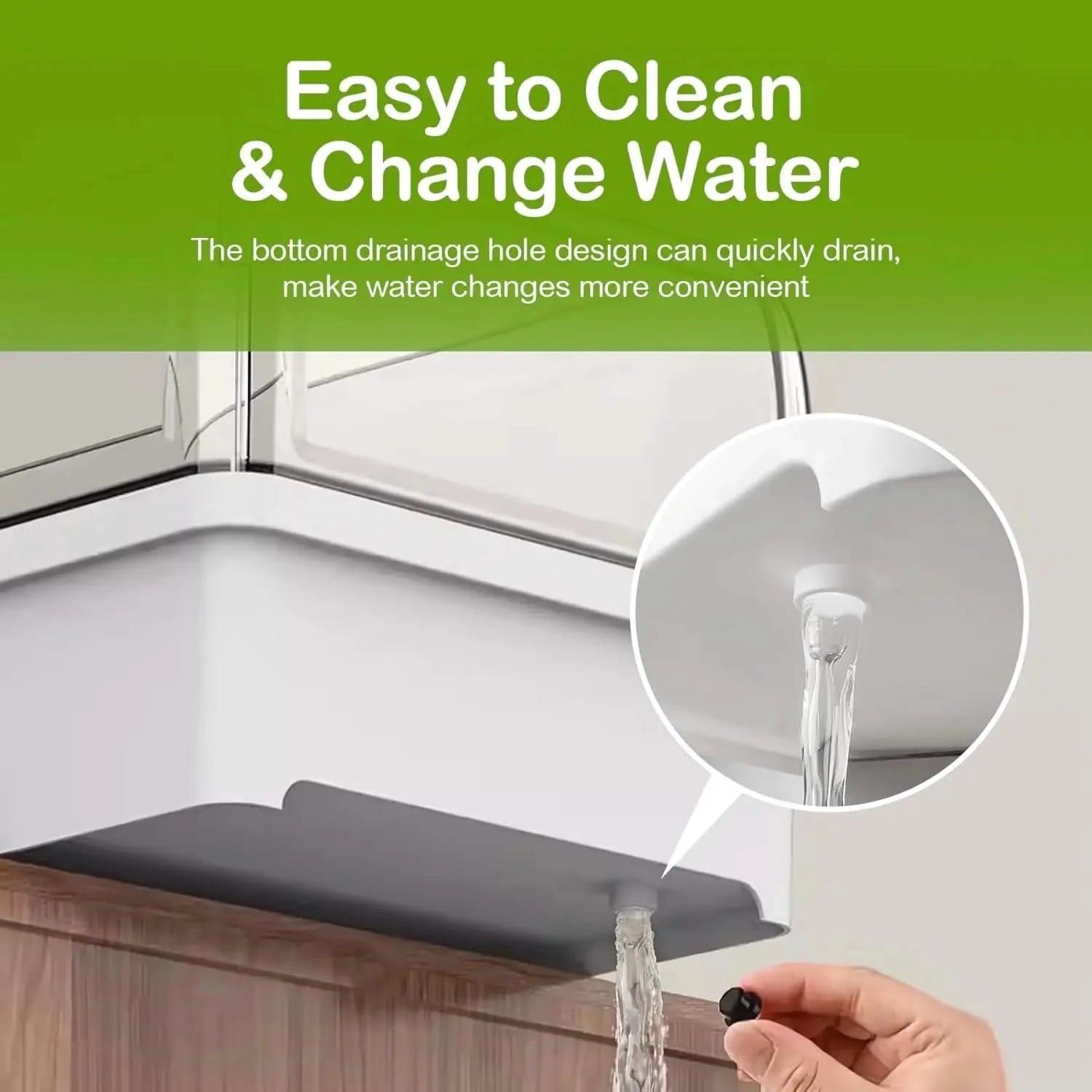 Clioran Turtle Tank Habitat Kit with Filter, 6.5 Gallon Rectangular