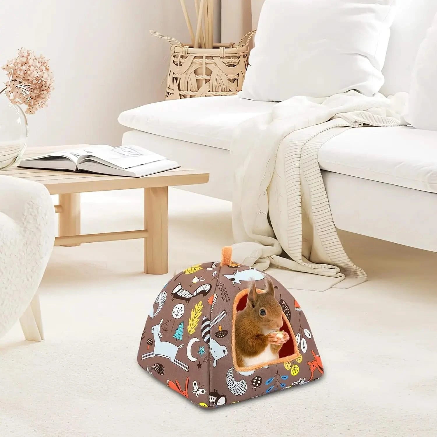 Cozy Plush Washable 2-Pack Small Pet Beds for Guinea Pigs & Hamsters