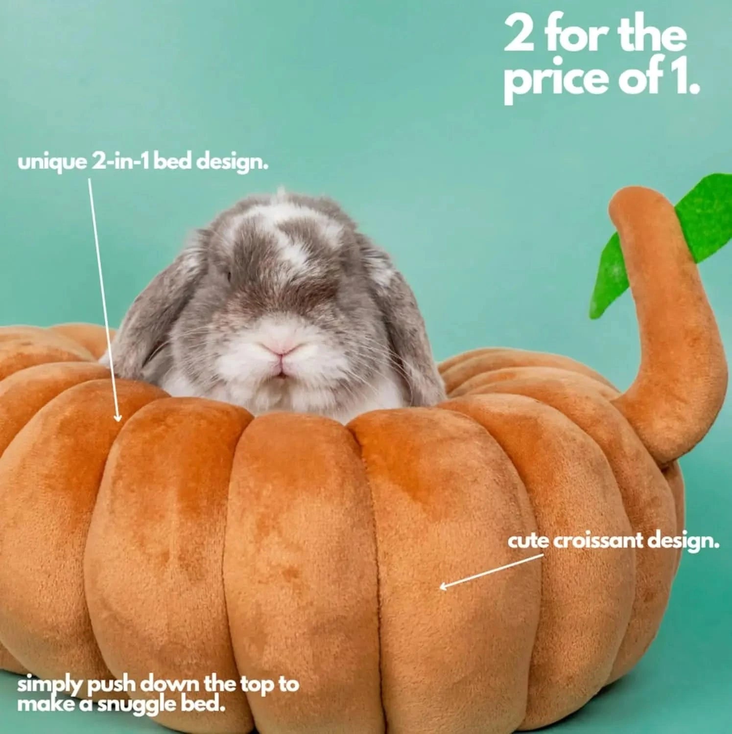 Hopp'd 2-in-1 Washable Small Pet Tree Stump Hideout Bed, Chew-Proof