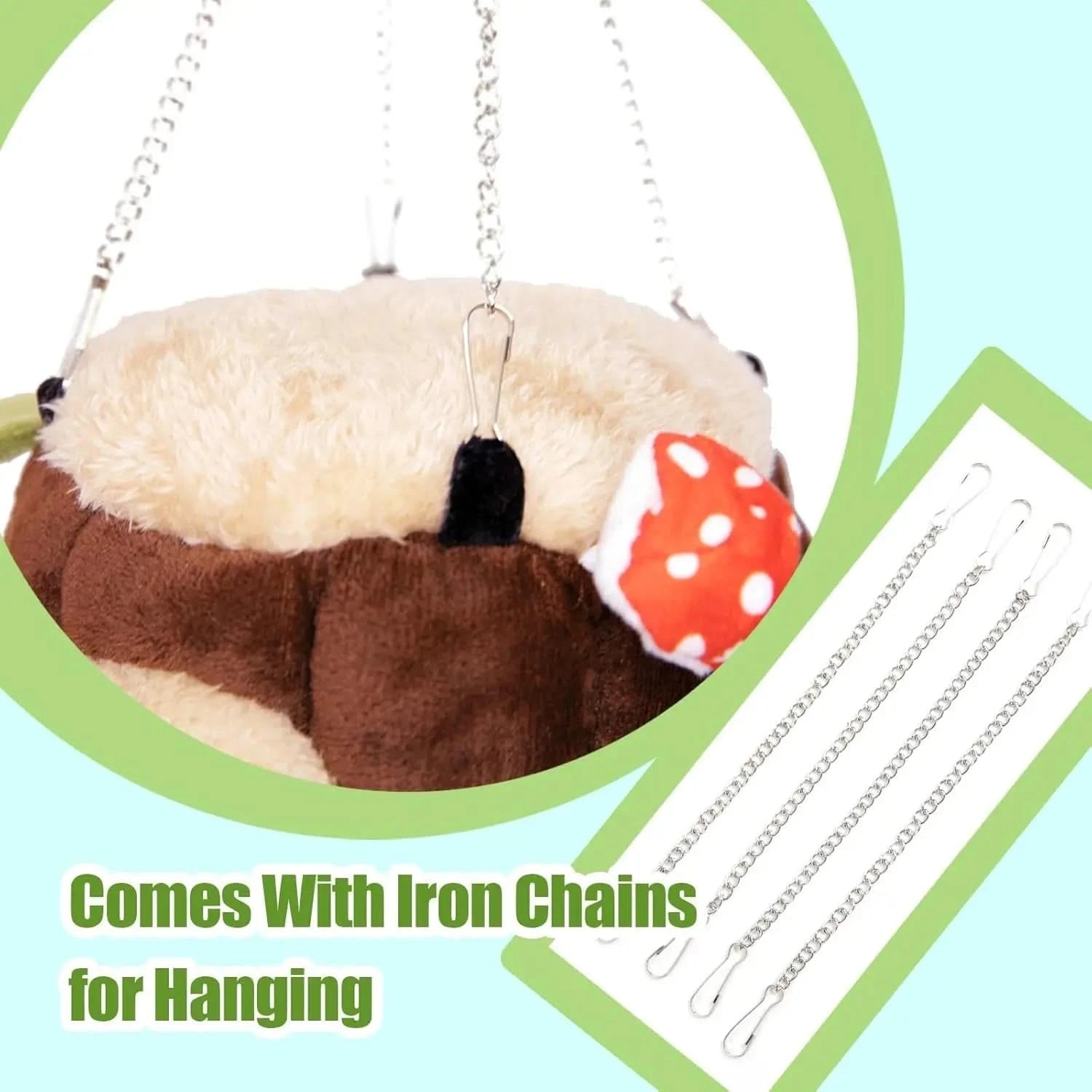 Plush Stump Style Small Animal Hideout Bed – Soft, Washable, Secure Haven