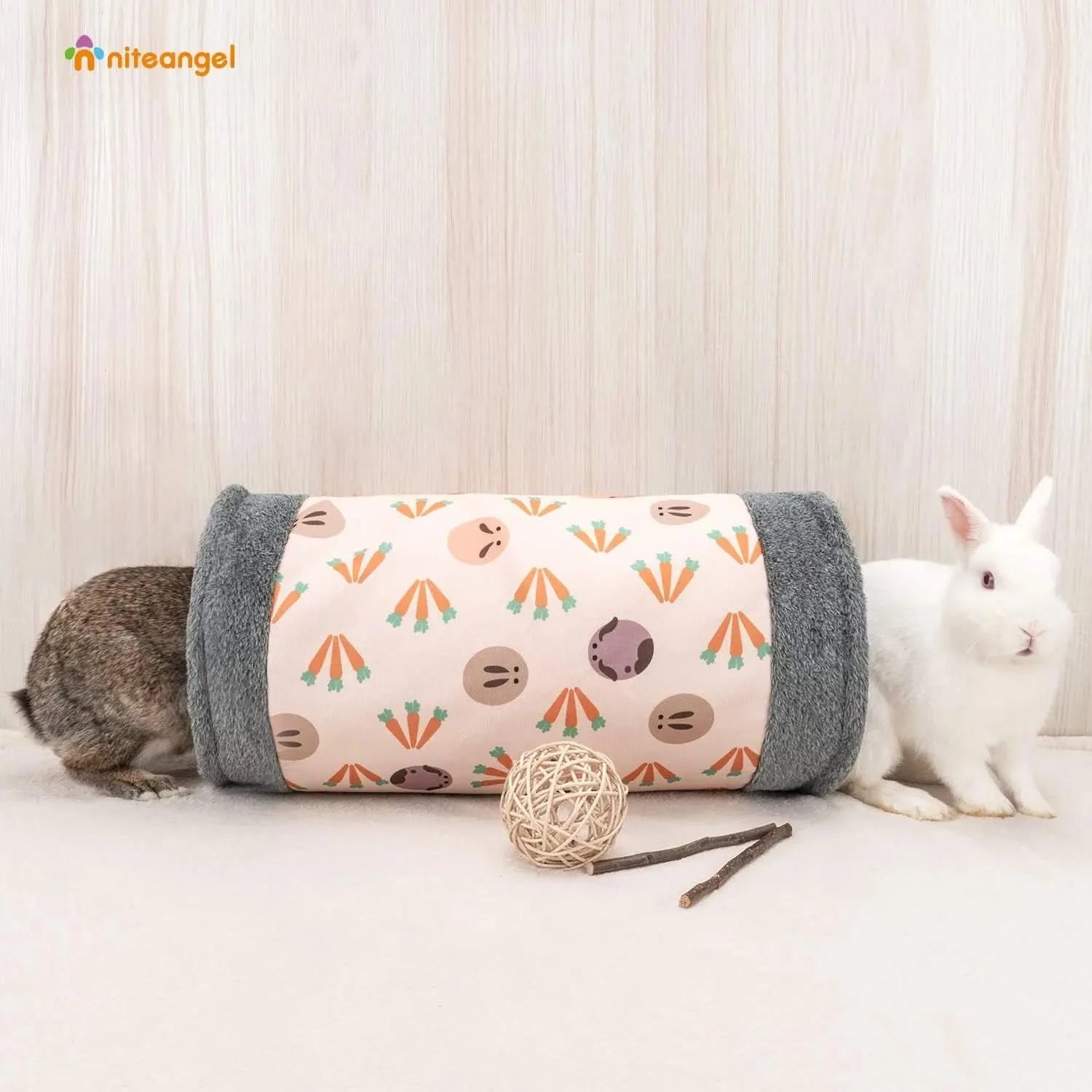 Niteangel Cozy Play Tunnel for Guinea Pigs, Dwarf Rabbits, & Small Pets