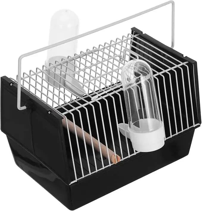 Compact Portable Bird Travel Cage for Small Parrots Parakeets Finches Handheld Carrier