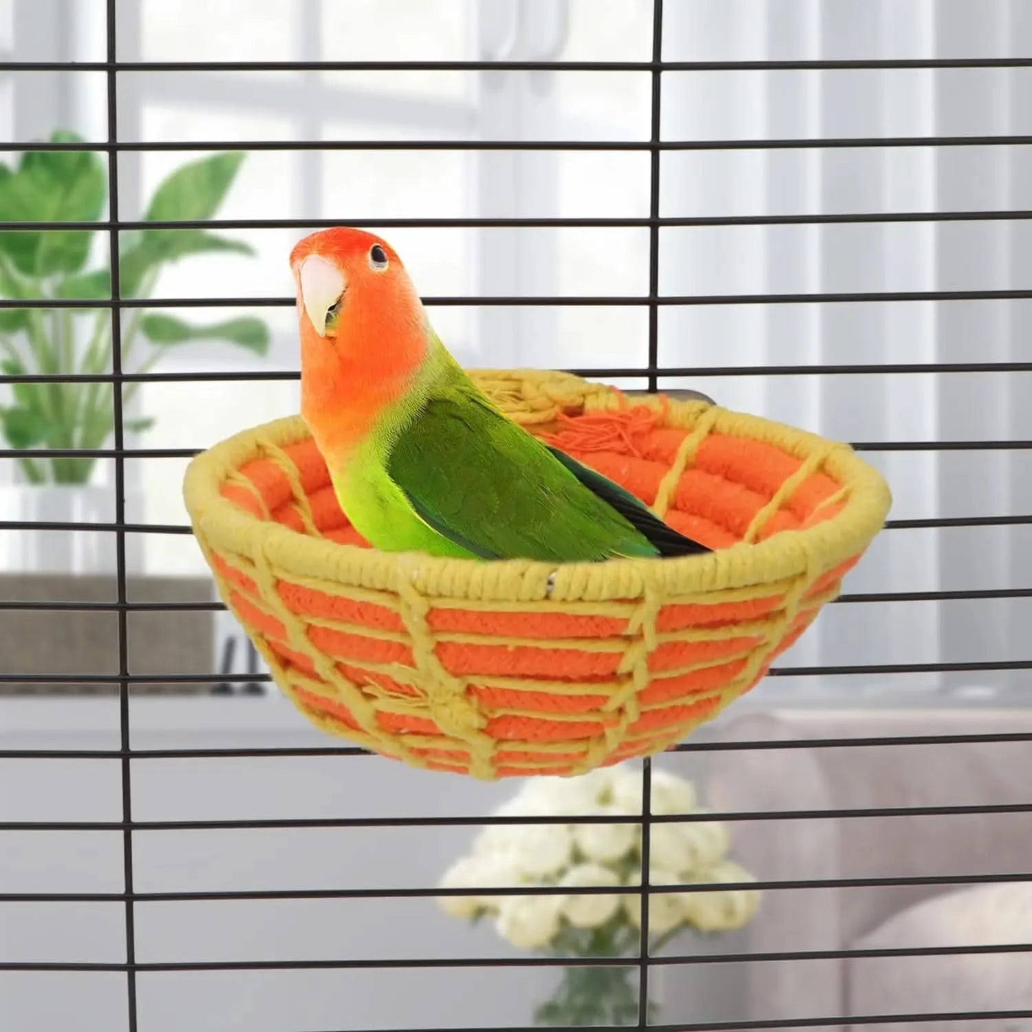 Hypeety Cozy Cotton Rope Bird Nest: Breeding Hatch House for Small Parrots