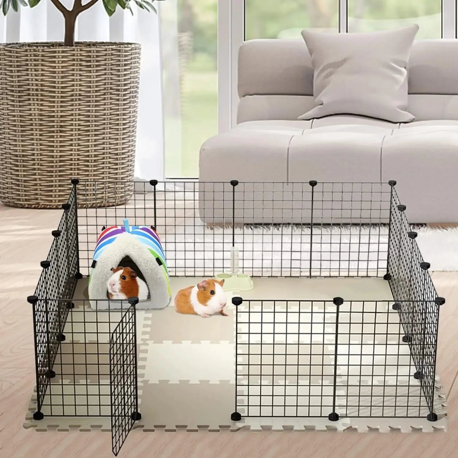 Wontee Large Rainbow Cozy Cave Small Pet Bed for Guinea Pigs, Hamsters & Hedgehogs