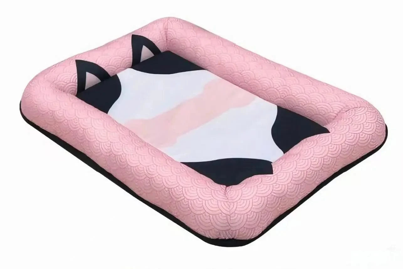 Ice Silk for Dog Cooling Bed Washable Dog Bed Cushion Mat with Non-slip