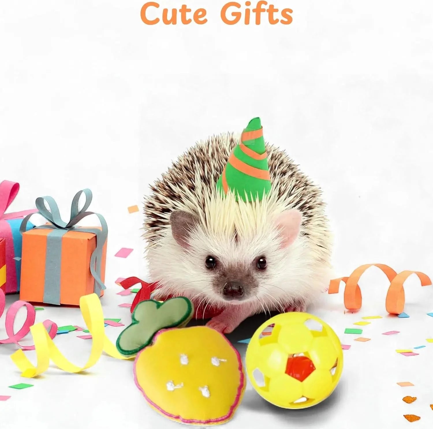 Interactive Hedgehog Hideout Tunnel with Bell Ball Toys for Small Pets