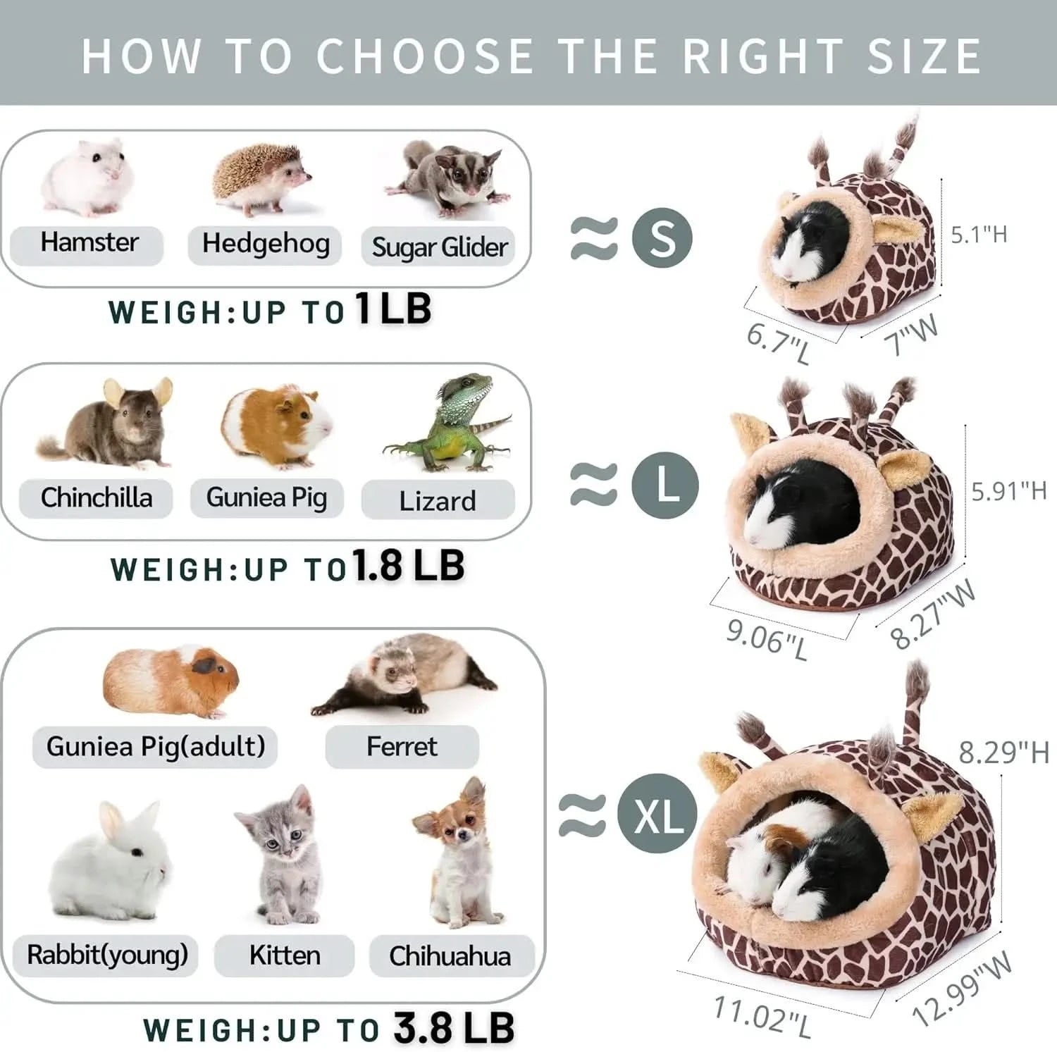 Cozy Small Pet Hideout Bed: Super Soft Warm House for Hamsters, Guinea Pigs