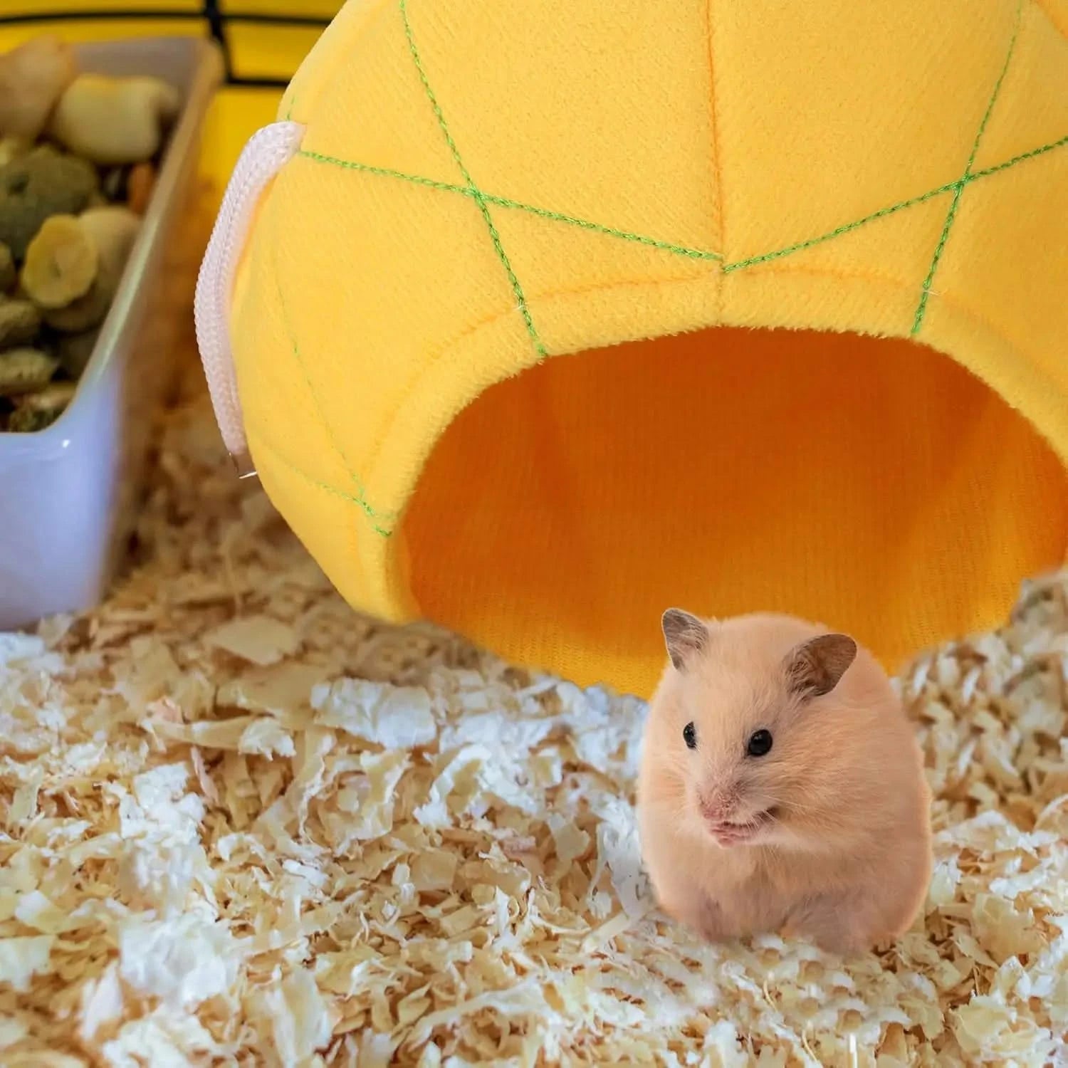 Jetec Cozy Banana Pineapple Hamster Hammock Bed Set for Small Pets