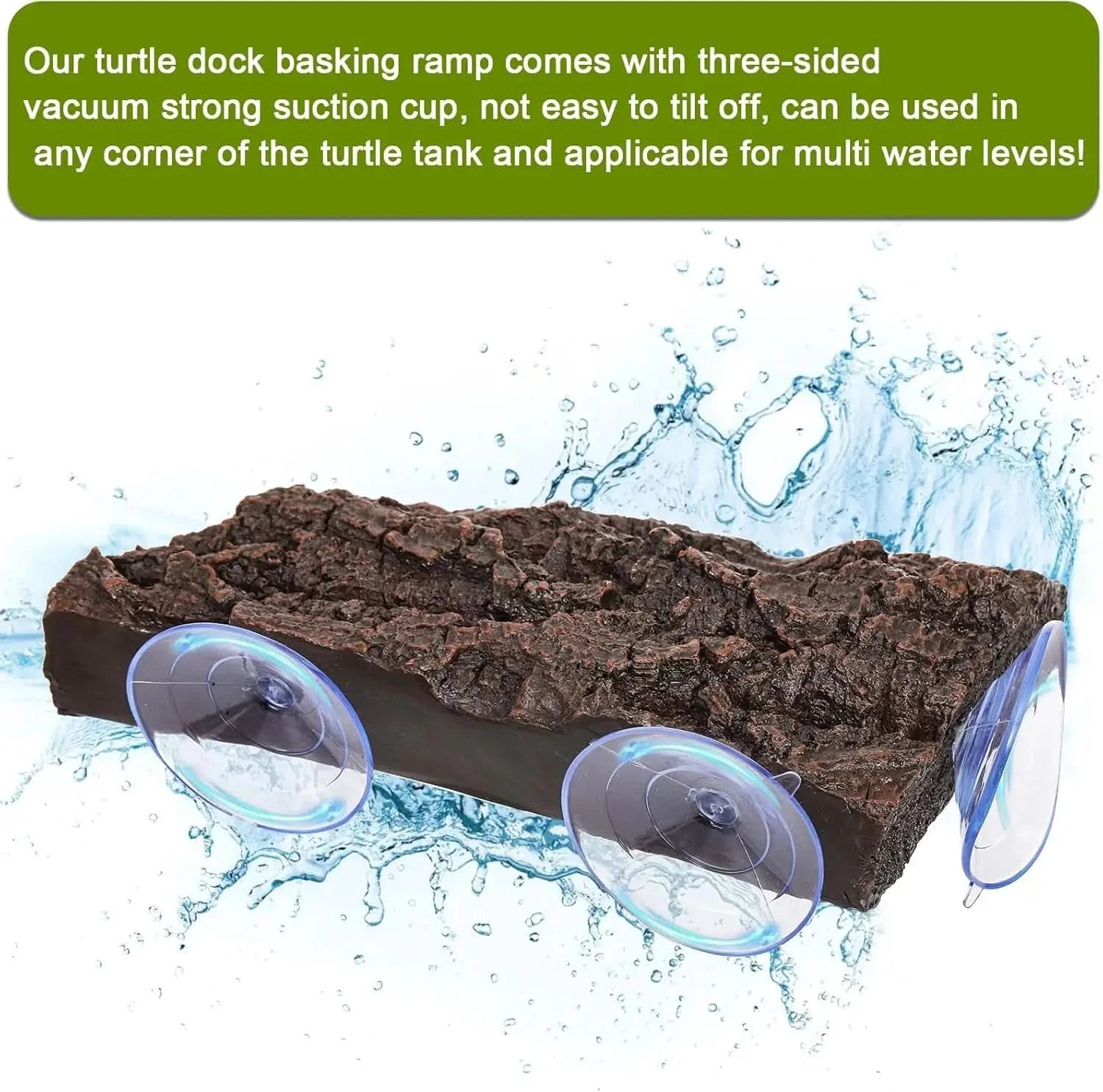 ZENFUN Turtle Basking Platform: Aquarium Tortoise Climbing Ramp, Strong Suction Cups